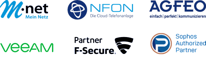 Partner von m-net, Nfon, Agfeo, Veeam, F-Secure und Sophos